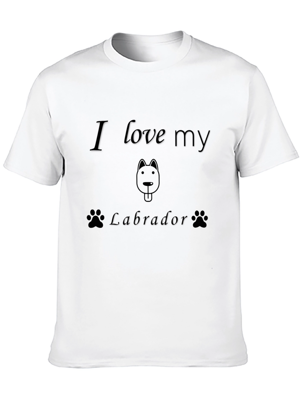 I Love My Labrador Black T-Shirt