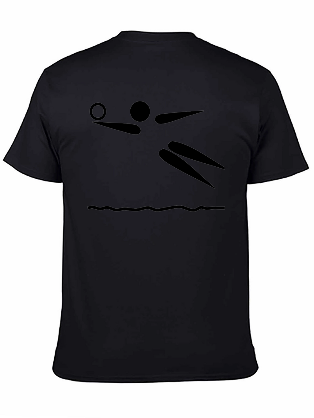 Volleyball Player Graphic Tee - Sporty Black T-Shirt