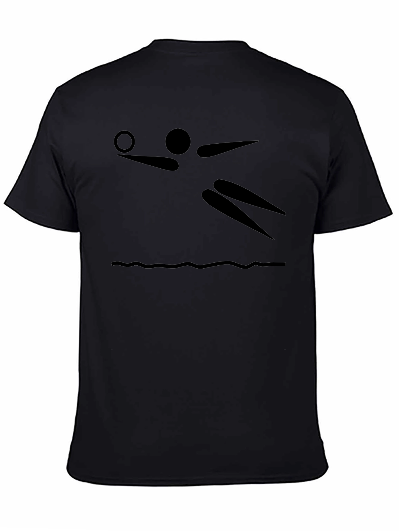 Volleyball Player Graphic Tee - Sporty Black T-Shirt