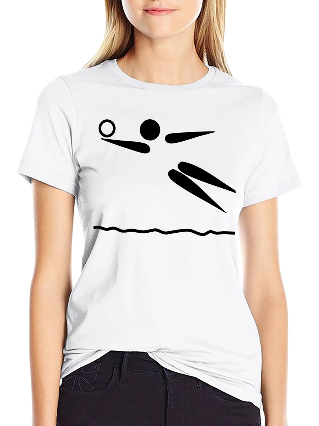 Volleyball Player Graphic Tee - Sporty Black T-Shirt