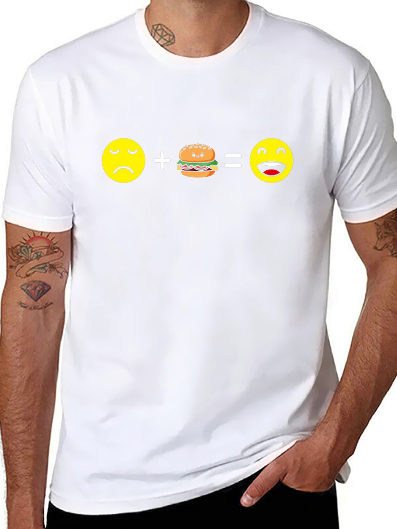 Sad + Burger = Happy T-Shirt
