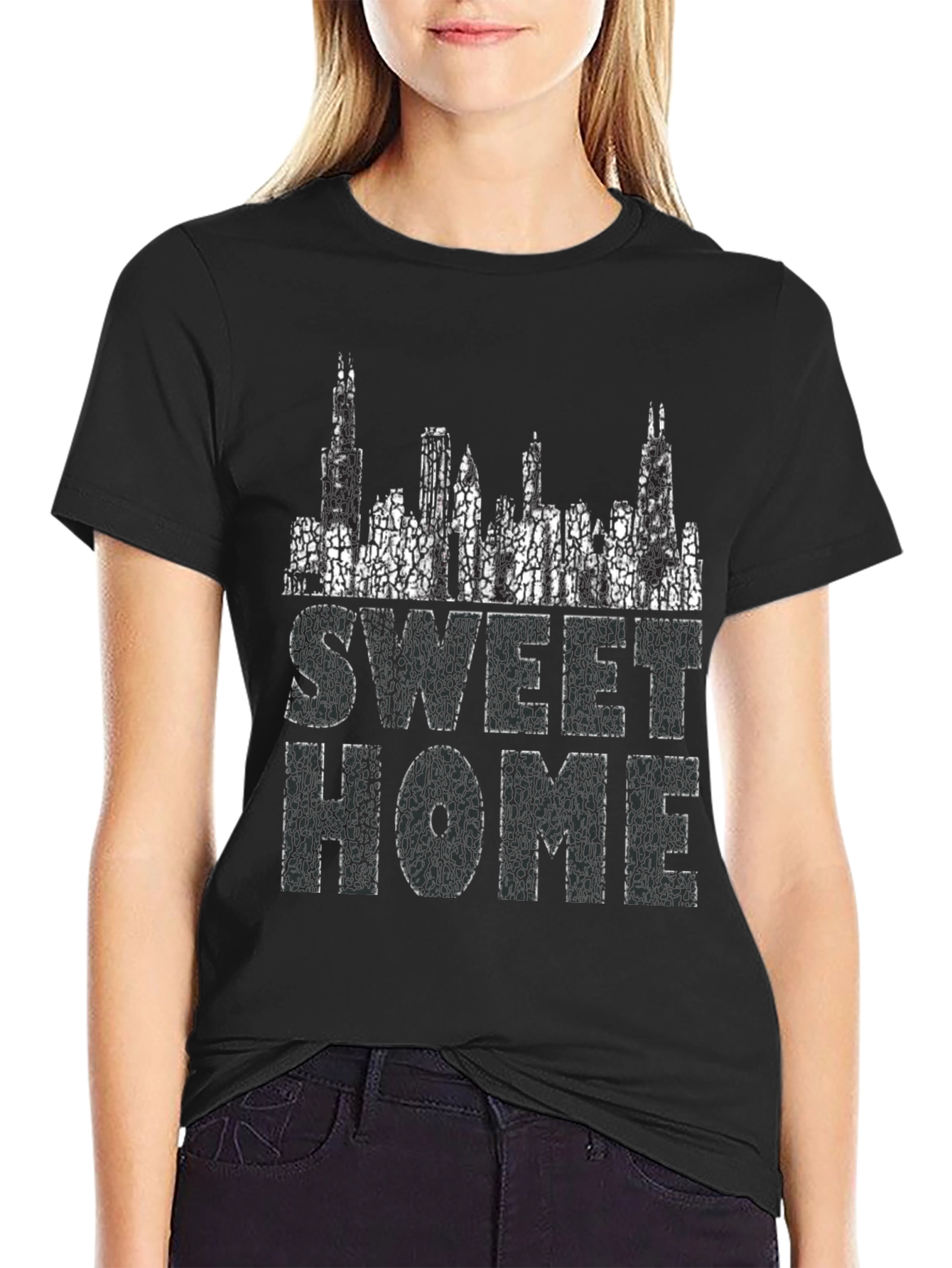 Sweet Home Chicago Graphic Tee - Black