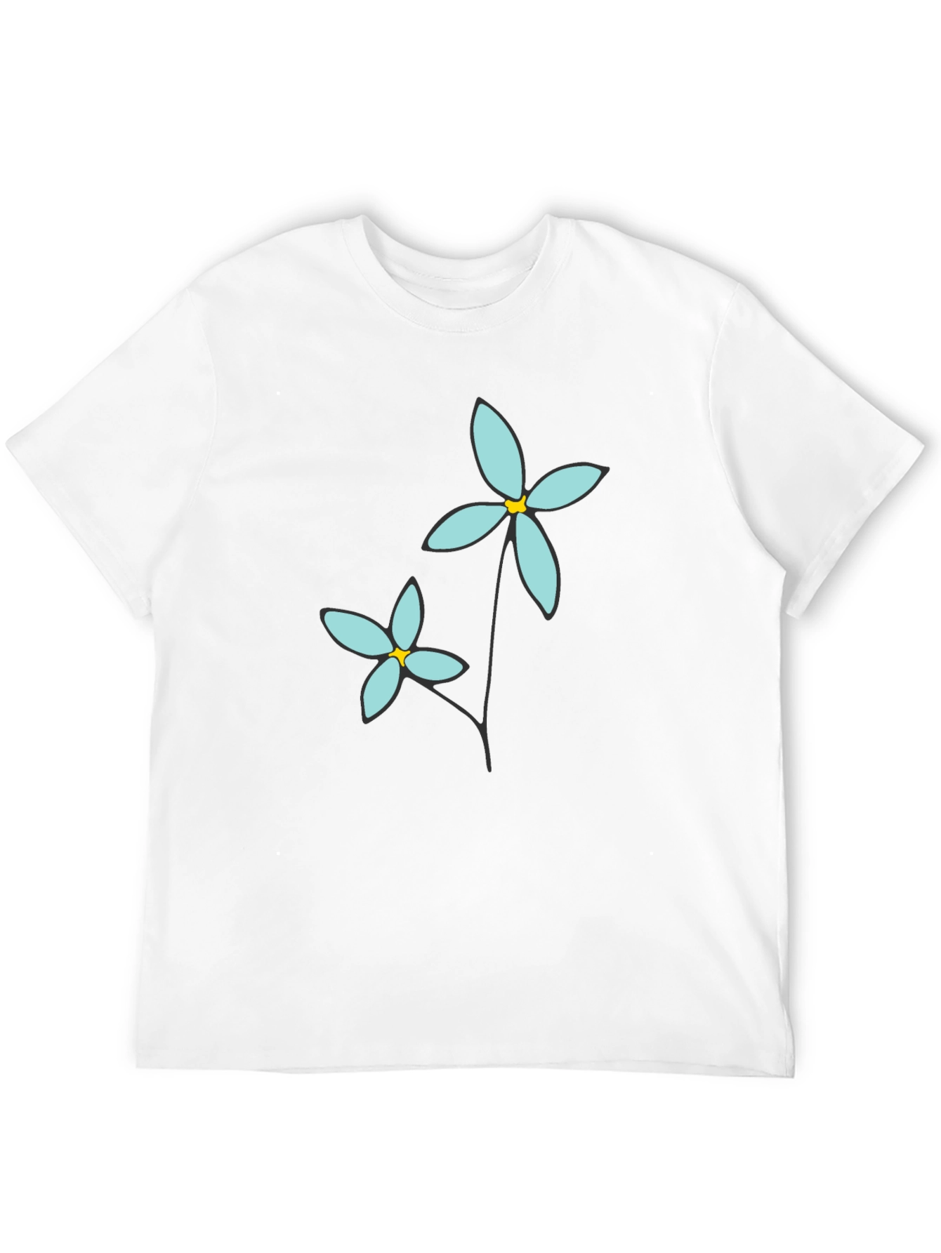 Floral Graphic Print Crew Neck T-Shirt