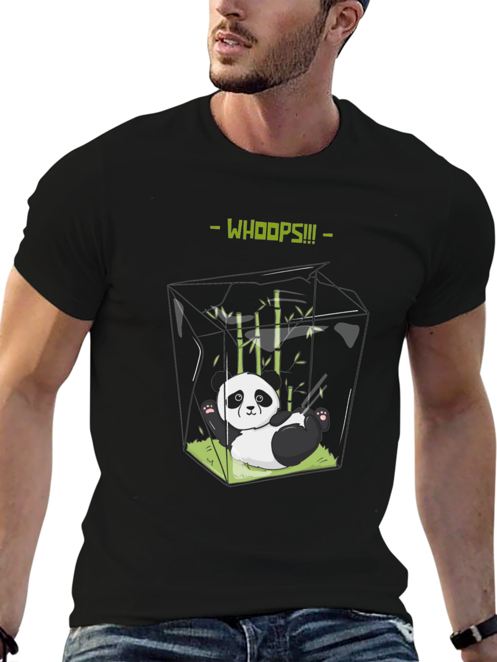 Whoops Panda T-Shirt - Funny Graphic Tee
