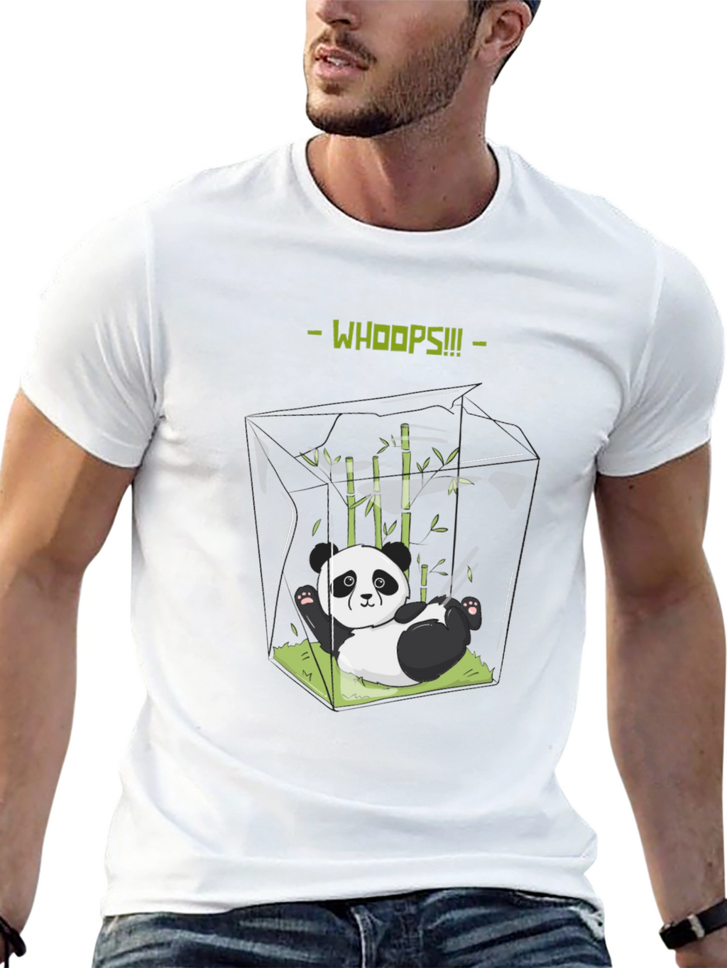 Whoops Panda T-Shirt - Funny Graphic Tee