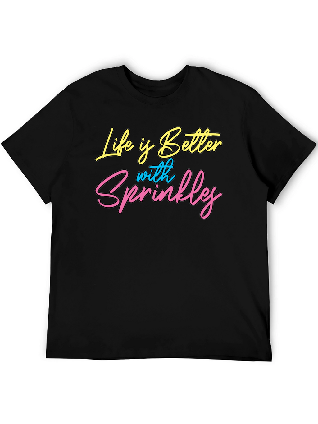 Life is Better with Sprinkles Black Graphic Tee