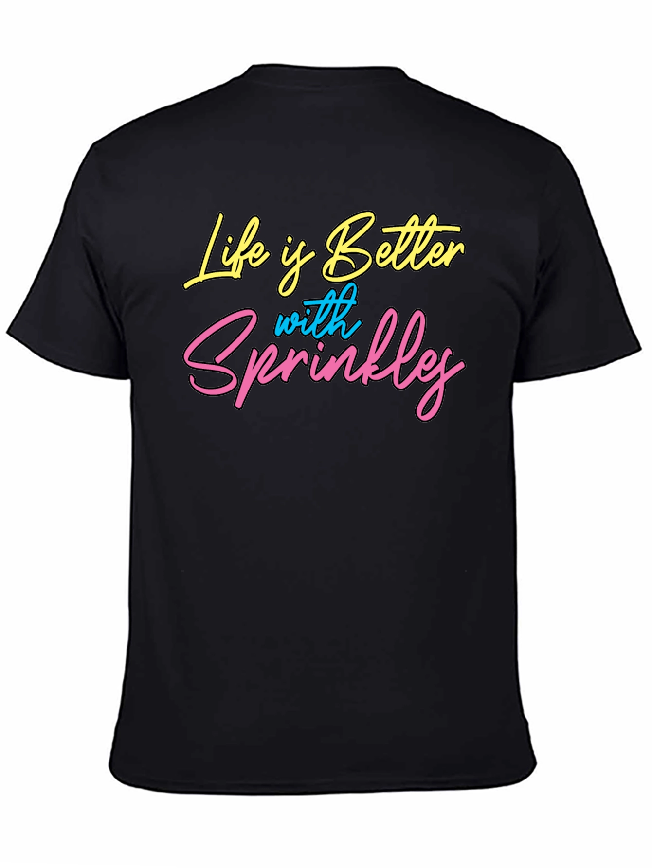 Life is Better with Sprinkles Black Graphic Tee