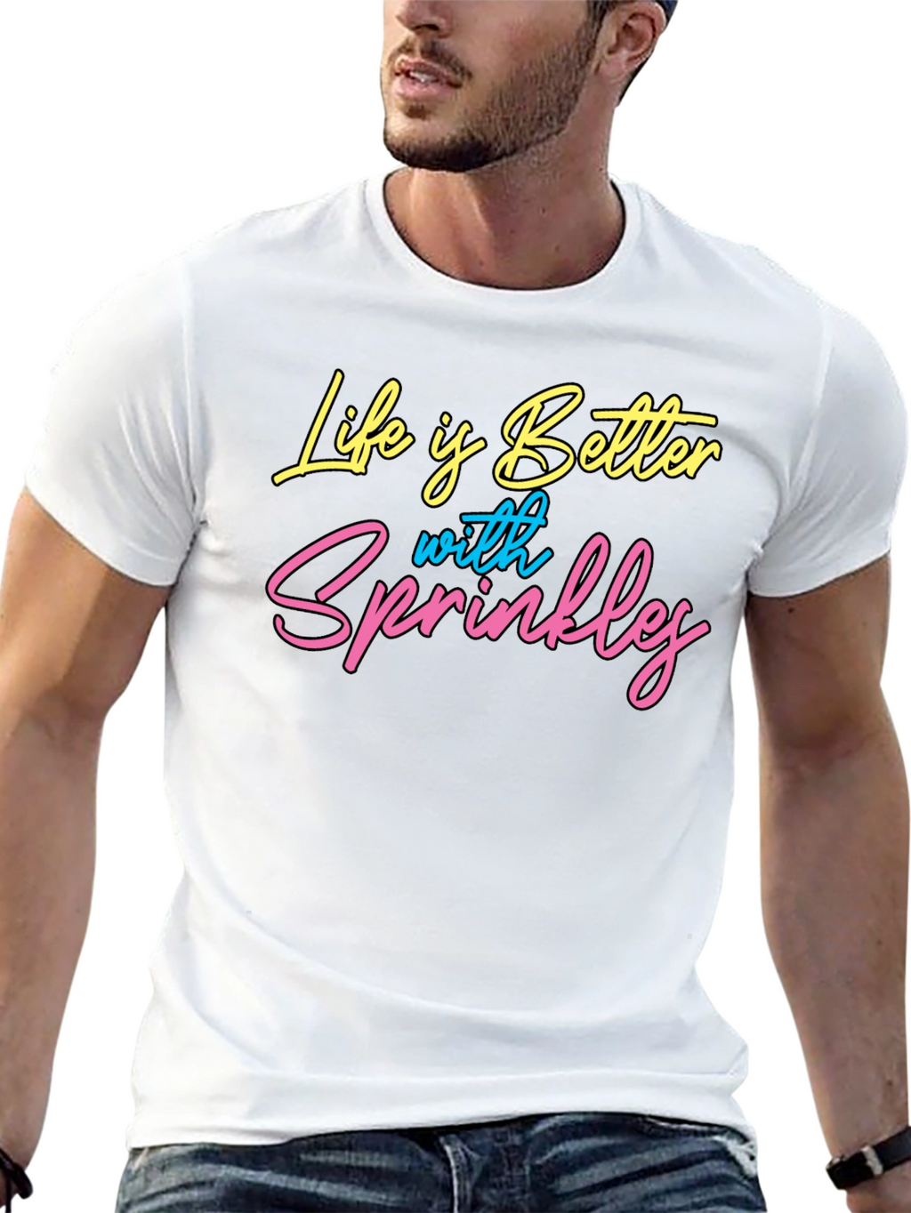 Life is Better with Sprinkles Black Graphic Tee