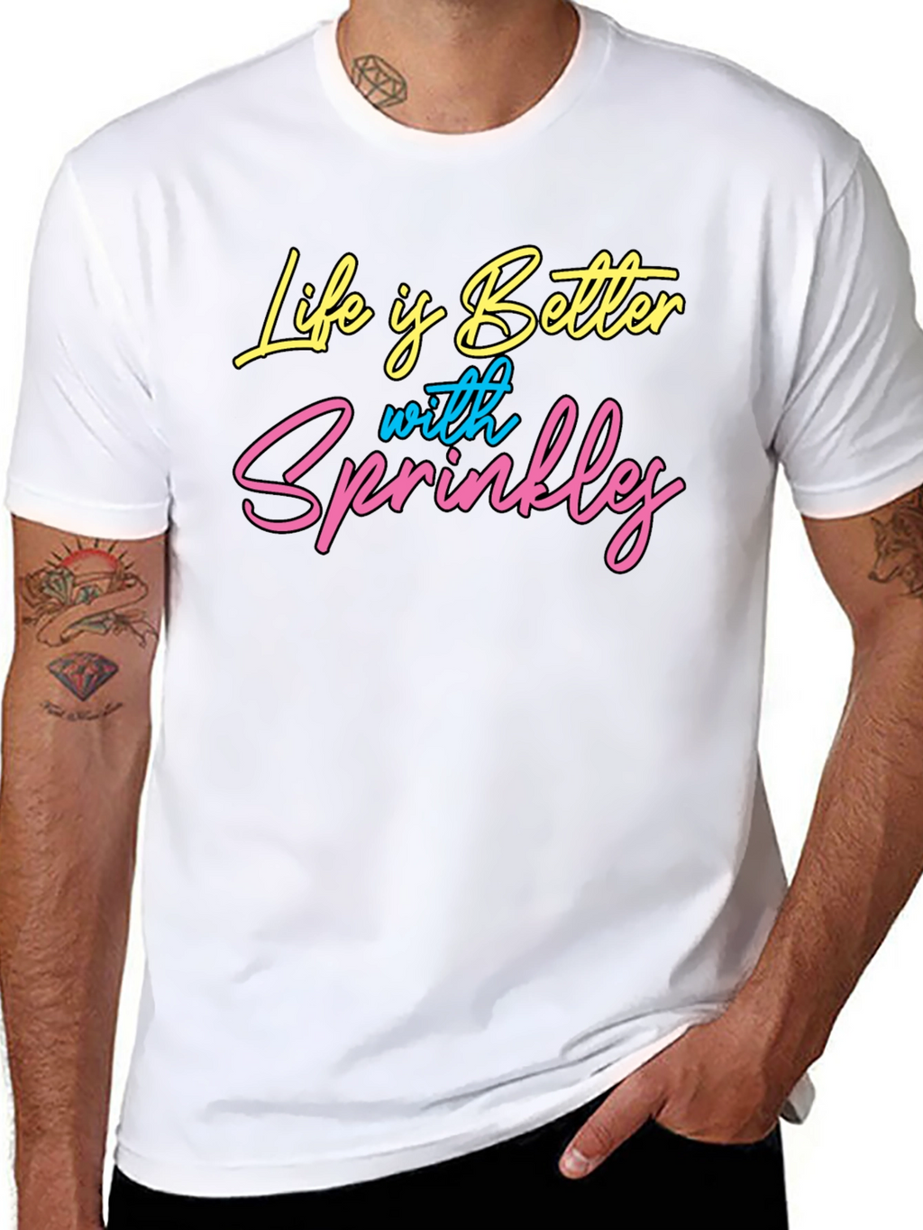 Life is Better with Sprinkles Black Graphic Tee