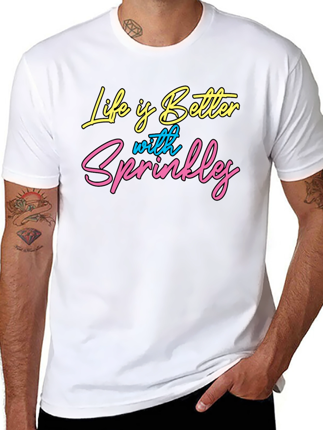Life is Better with Sprinkles Black Graphic Tee