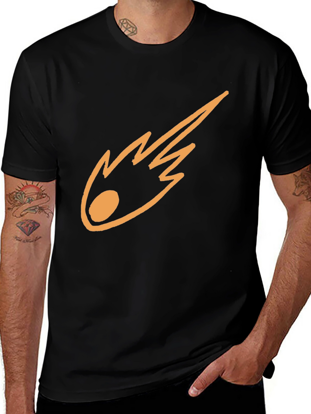 Meteor Graphic Black T-Shirt