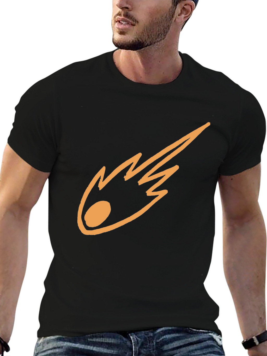 Meteor Graphic Black T-Shirt