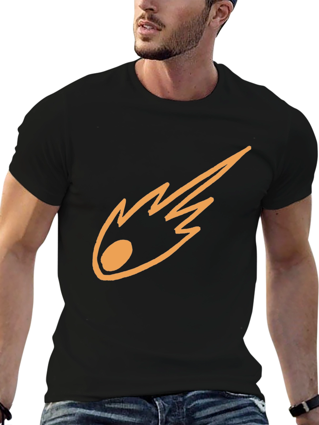 Meteor Graphic Black T-Shirt