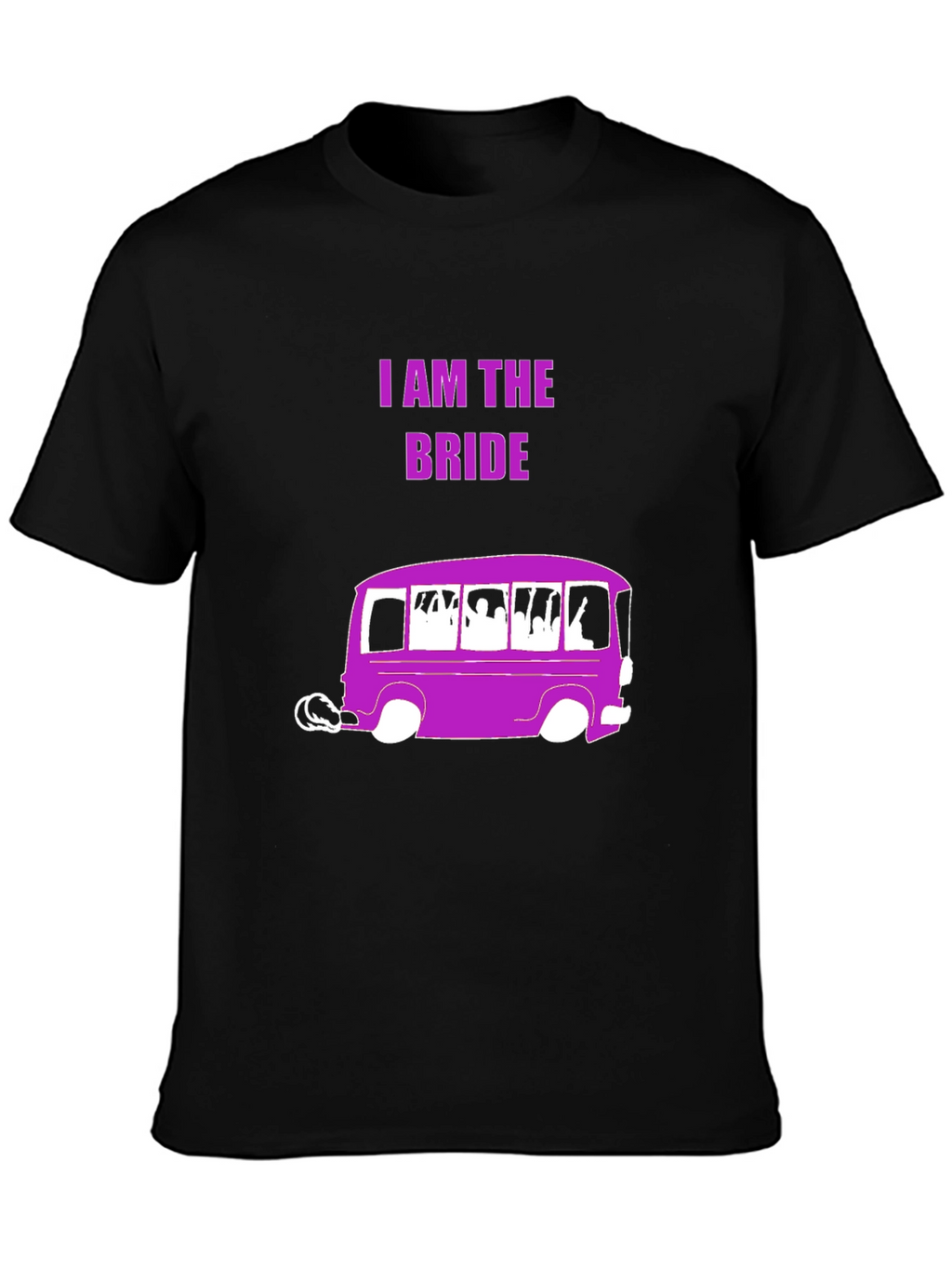 I am the Bride T-Shirt: Purple Party Bus Design