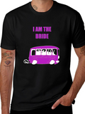 I am the Bride T-Shirt: Purple Party Bus Design