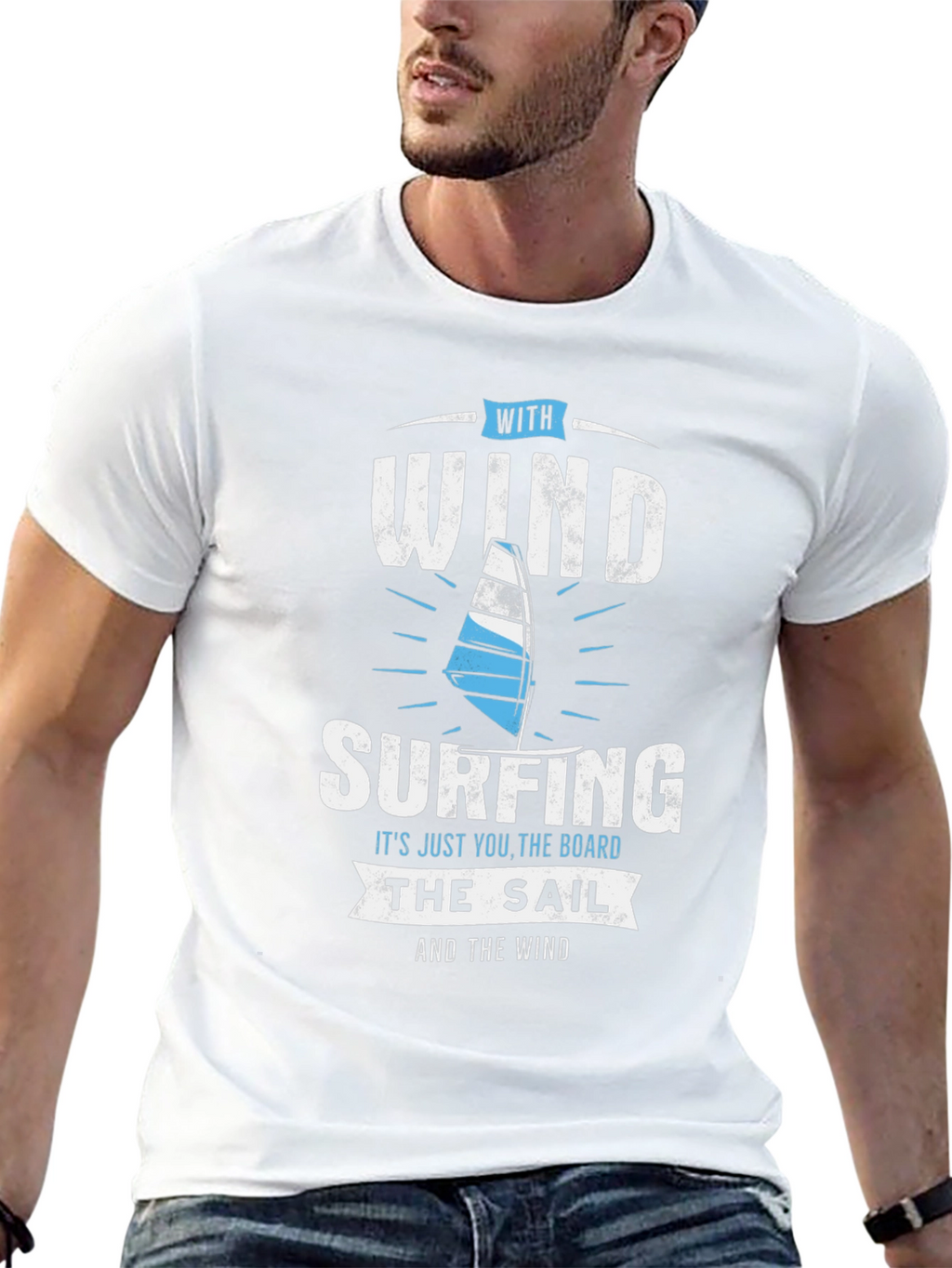 Wind Surfing Graphic T-Shirt - Ride the Wind