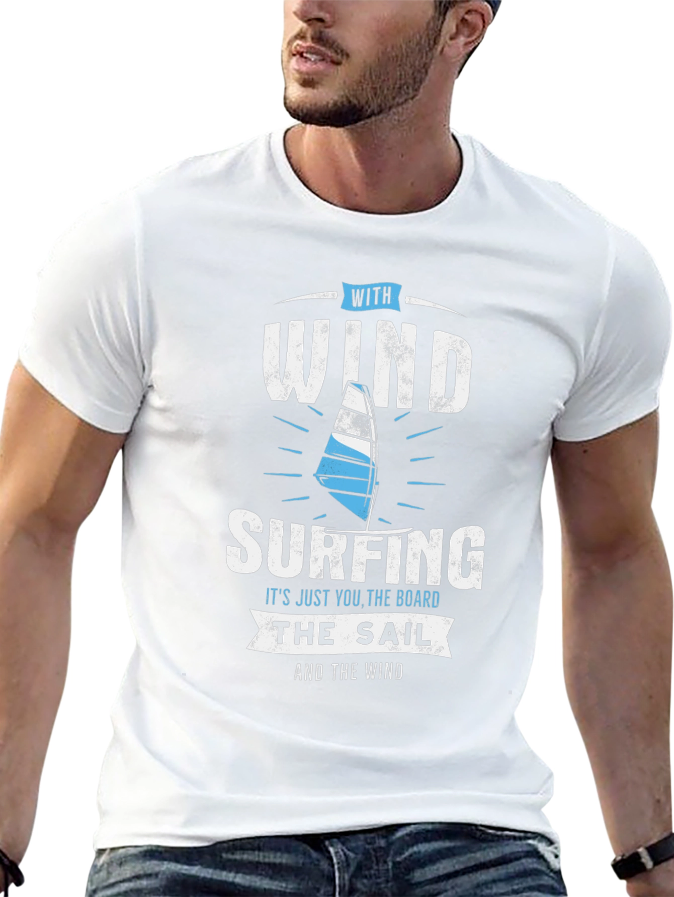 Wind Surfing Graphic T-Shirt - Ride the Wind