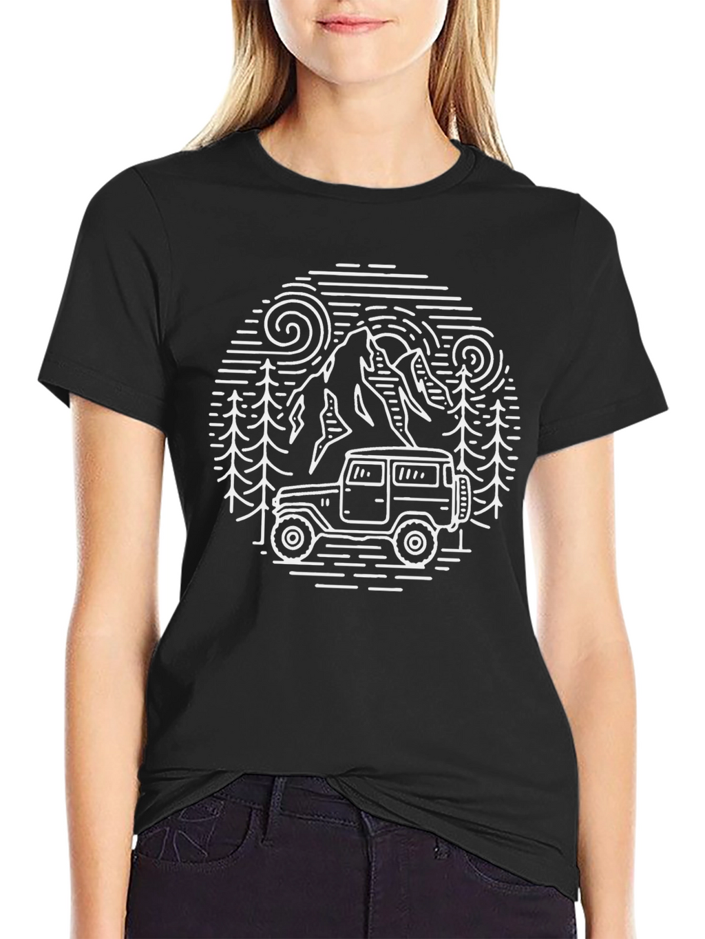 Mountain Adventure Graphic Tee - Black