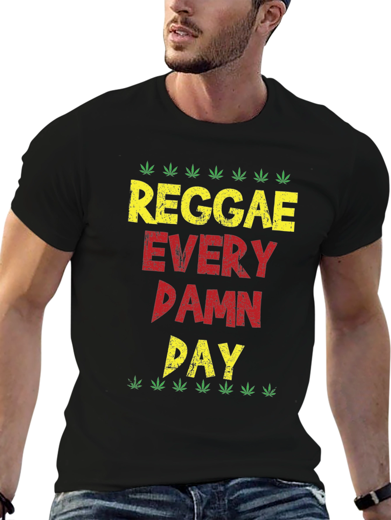 Reggae Every Damn Day T-Shirt - Casual Graphic Tee