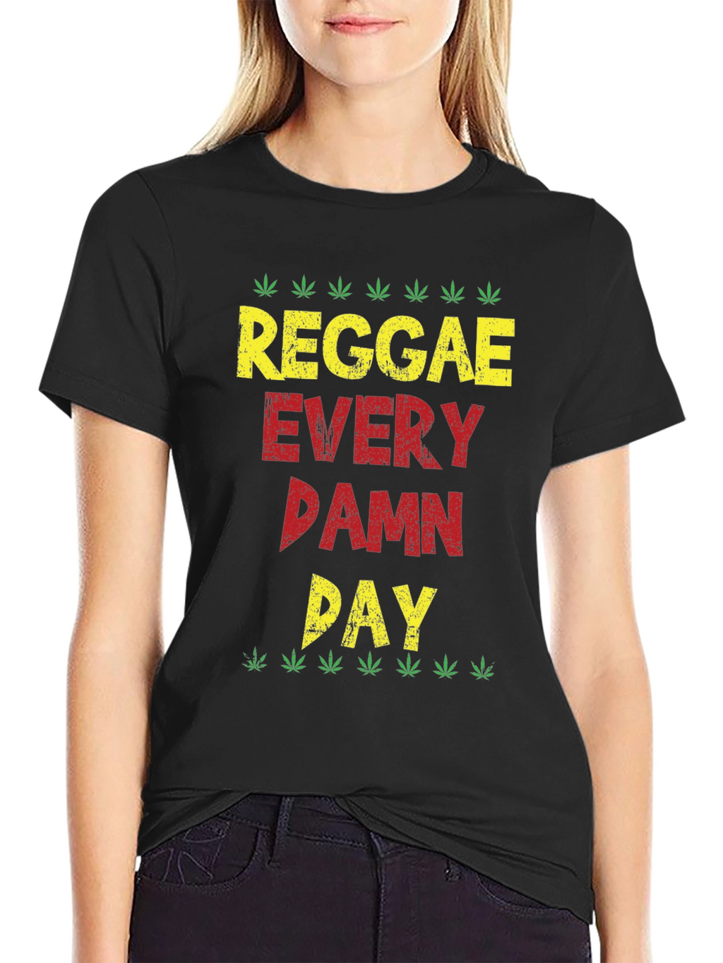 Reggae Every Damn Day T-Shirt - Casual Graphic Tee