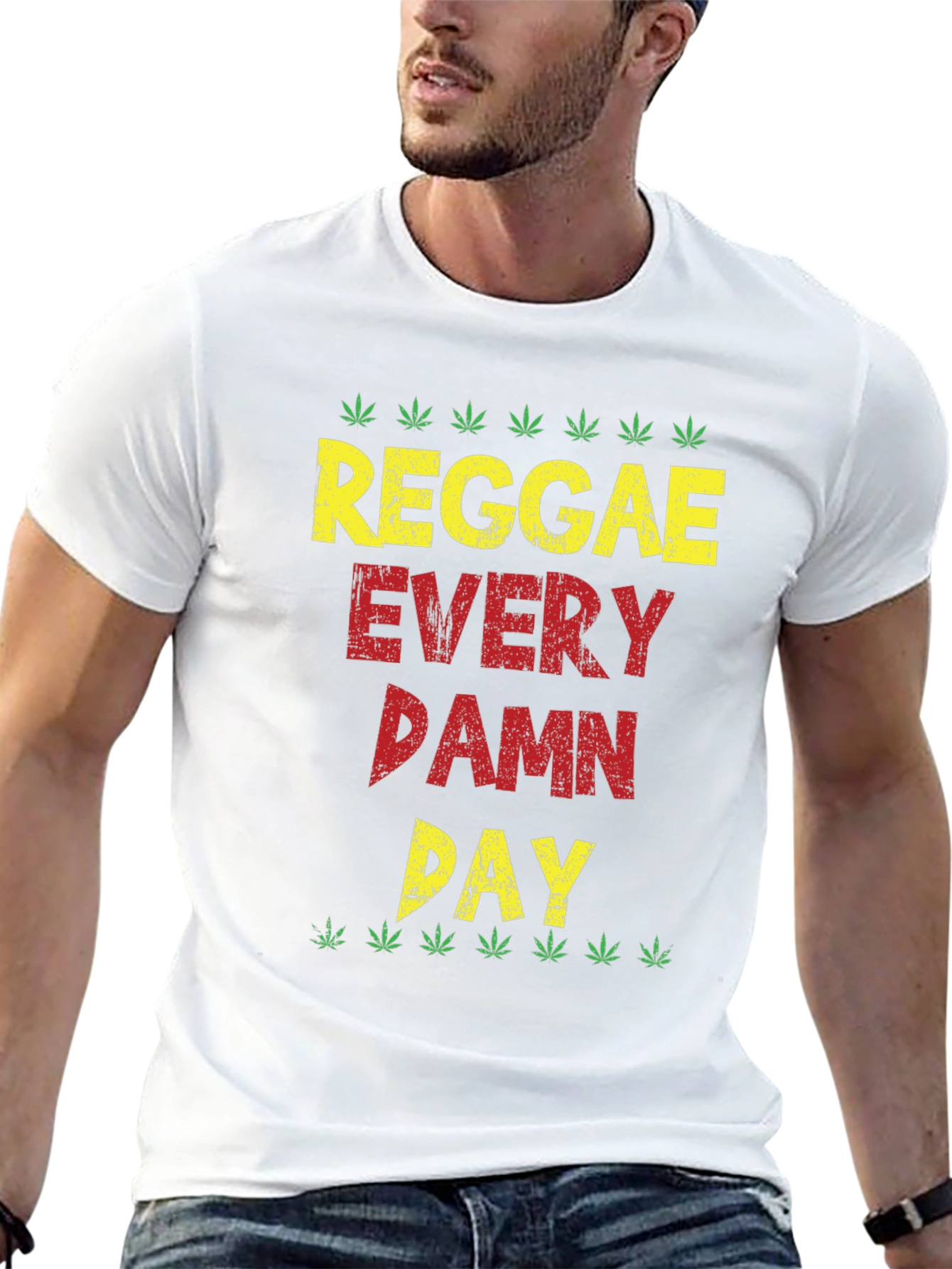 Reggae Every Damn Day T-Shirt - Casual Graphic Tee