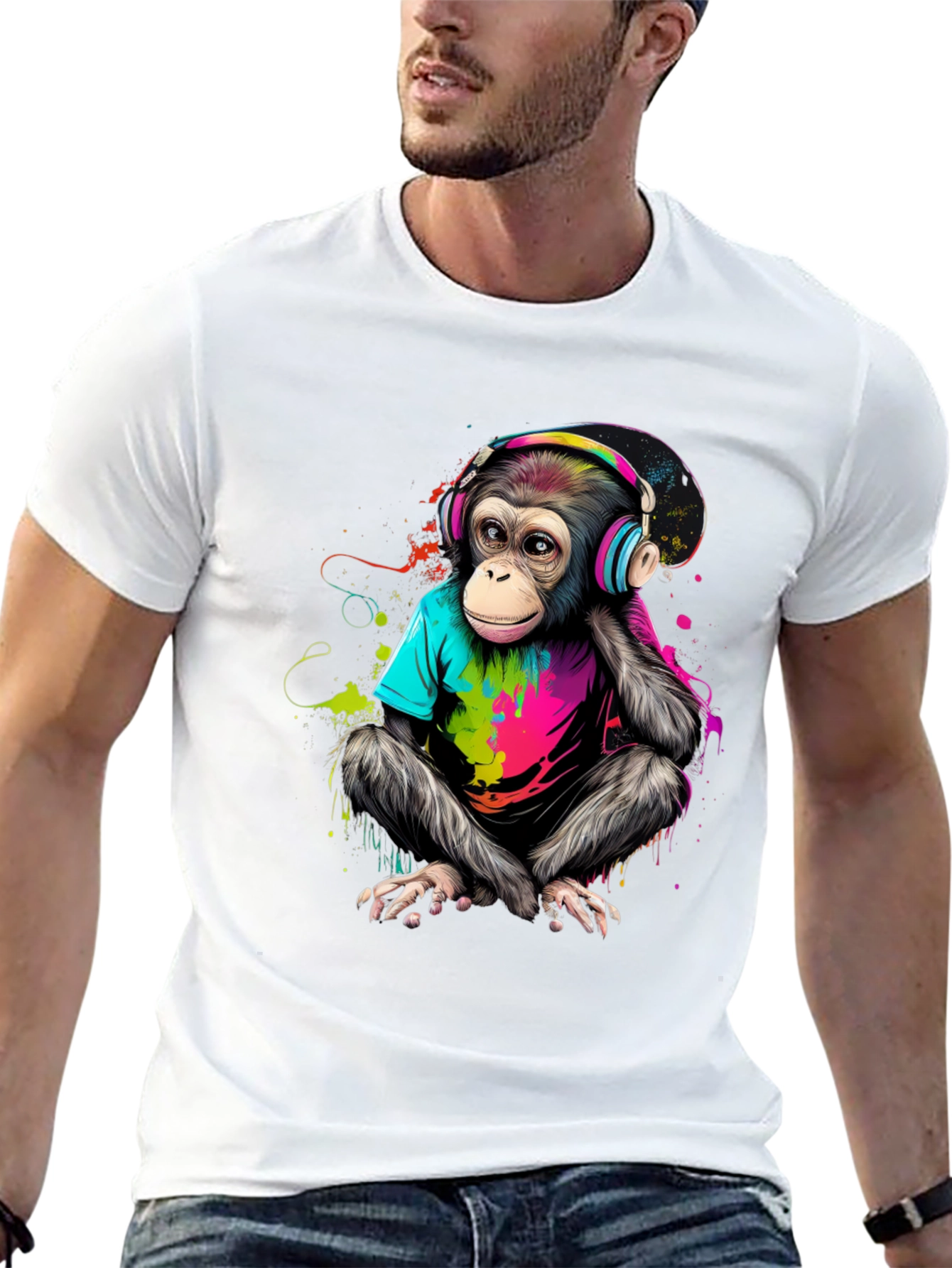 Cool Monkey T-Shirt - Vibrant Graphic Tee