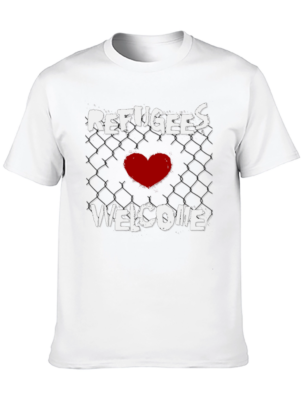 Refugees Welcome Graphic Tee - Black