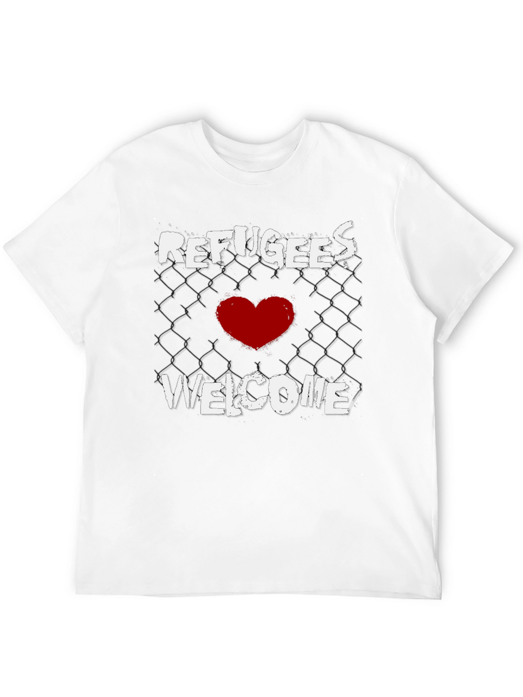 Refugees Welcome Graphic Tee - Black