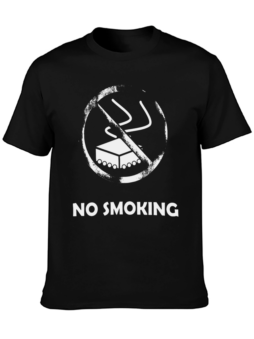 No Smoking Graphic Tee - Black Cotton T-Shirt