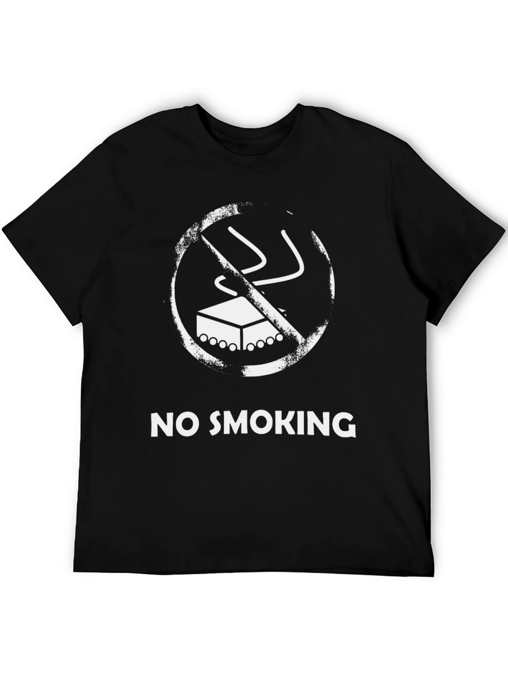 No Smoking Graphic Tee - Black Cotton T-Shirt