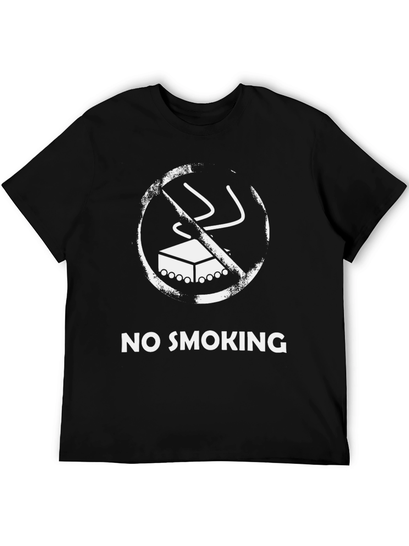 No Smoking Graphic Tee - Black Cotton T-Shirt