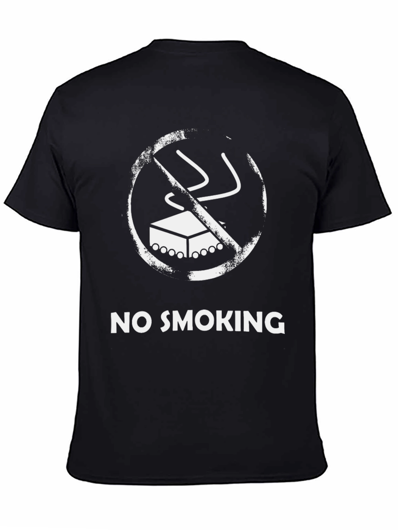 No Smoking Graphic Tee - Black Cotton T-Shirt