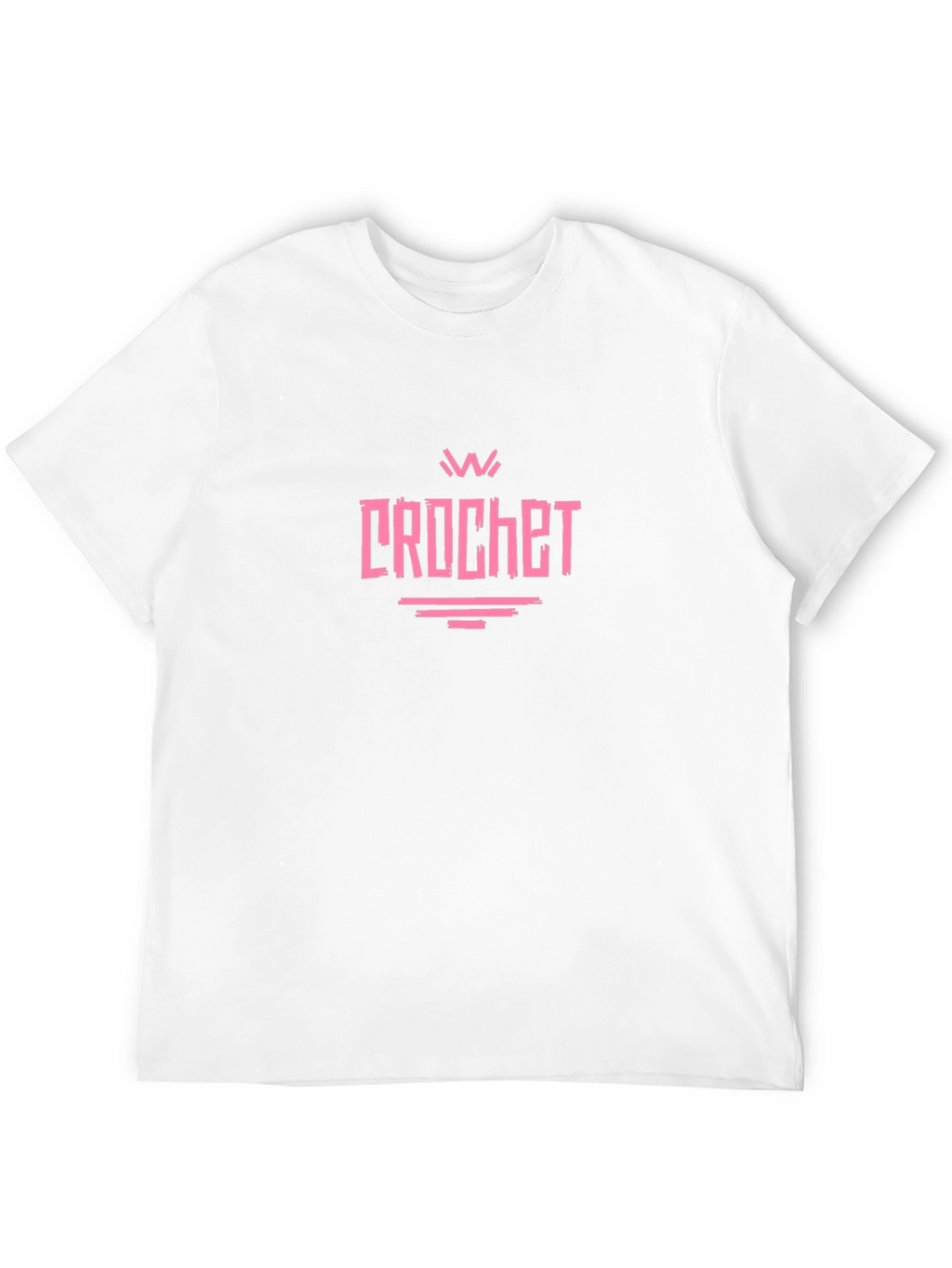 Crochet Graphic Tee - Black Cotton T-Shirt
