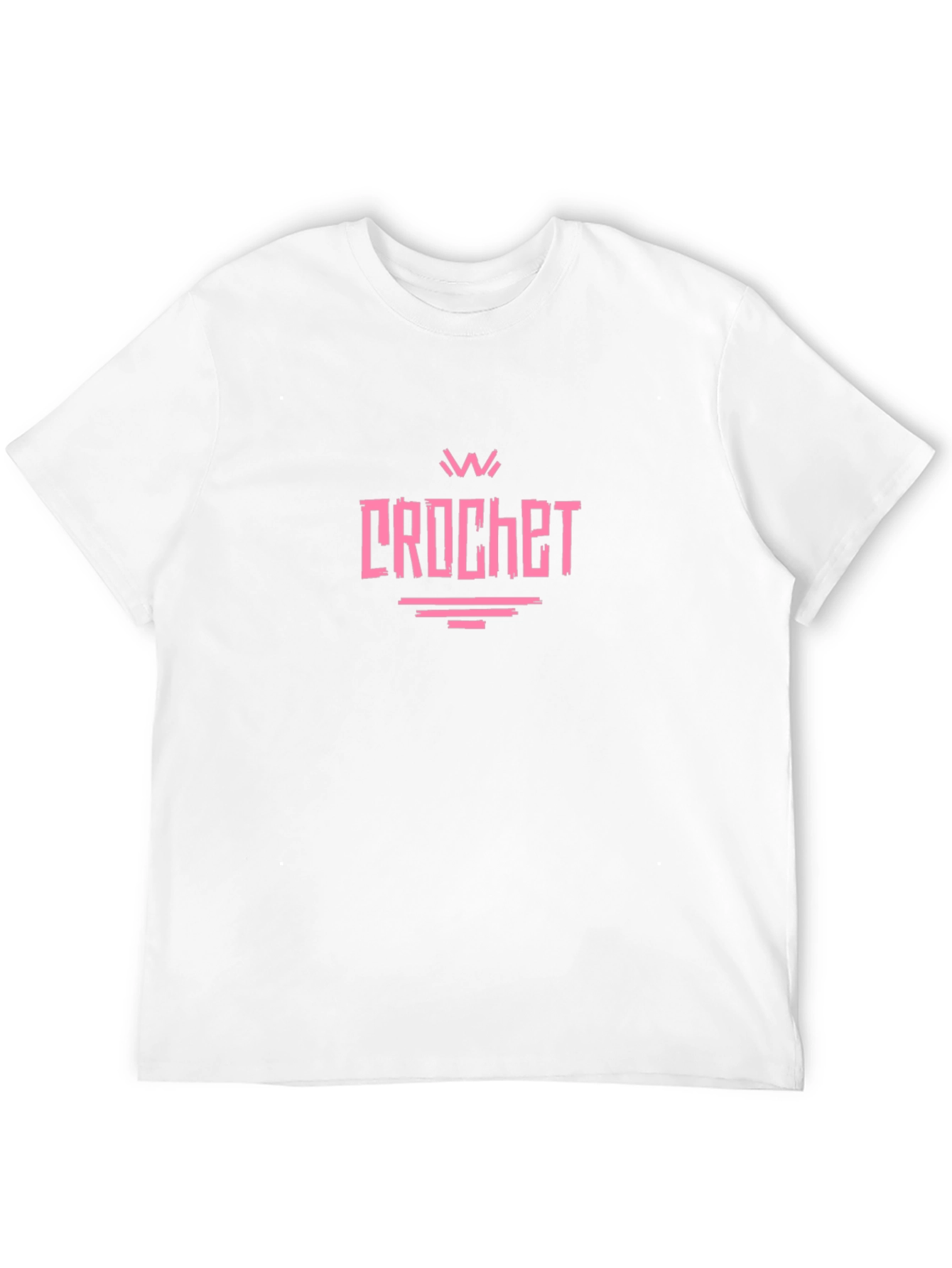 Crochet Graphic Tee - Black Cotton T-Shirt
