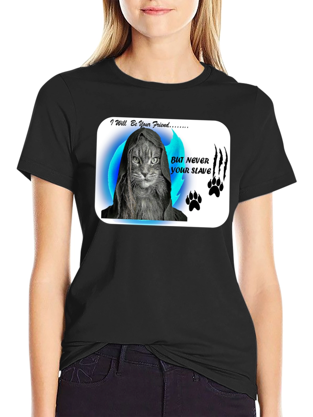 Friend Not Slave Cat T-Shirt
