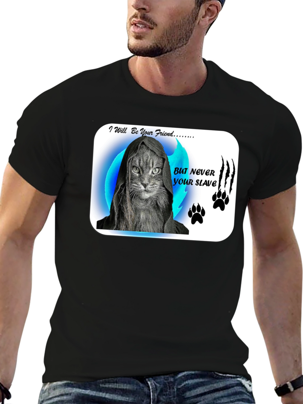 Friend Not Slave Cat T-Shirt