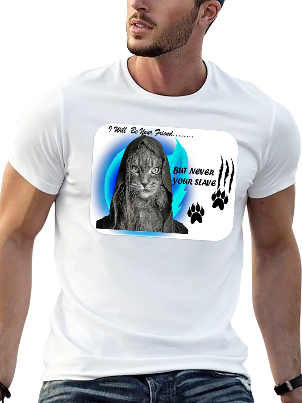 Friend Not Slave Cat T-Shirt