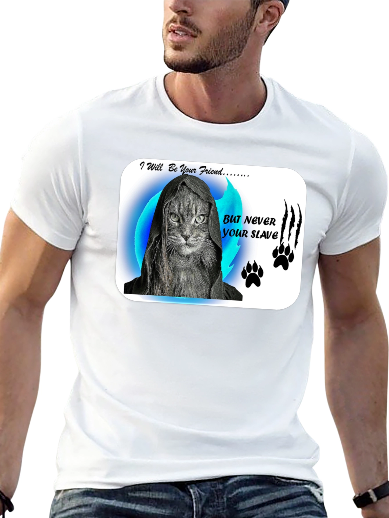 Friend Not Slave Cat T-Shirt