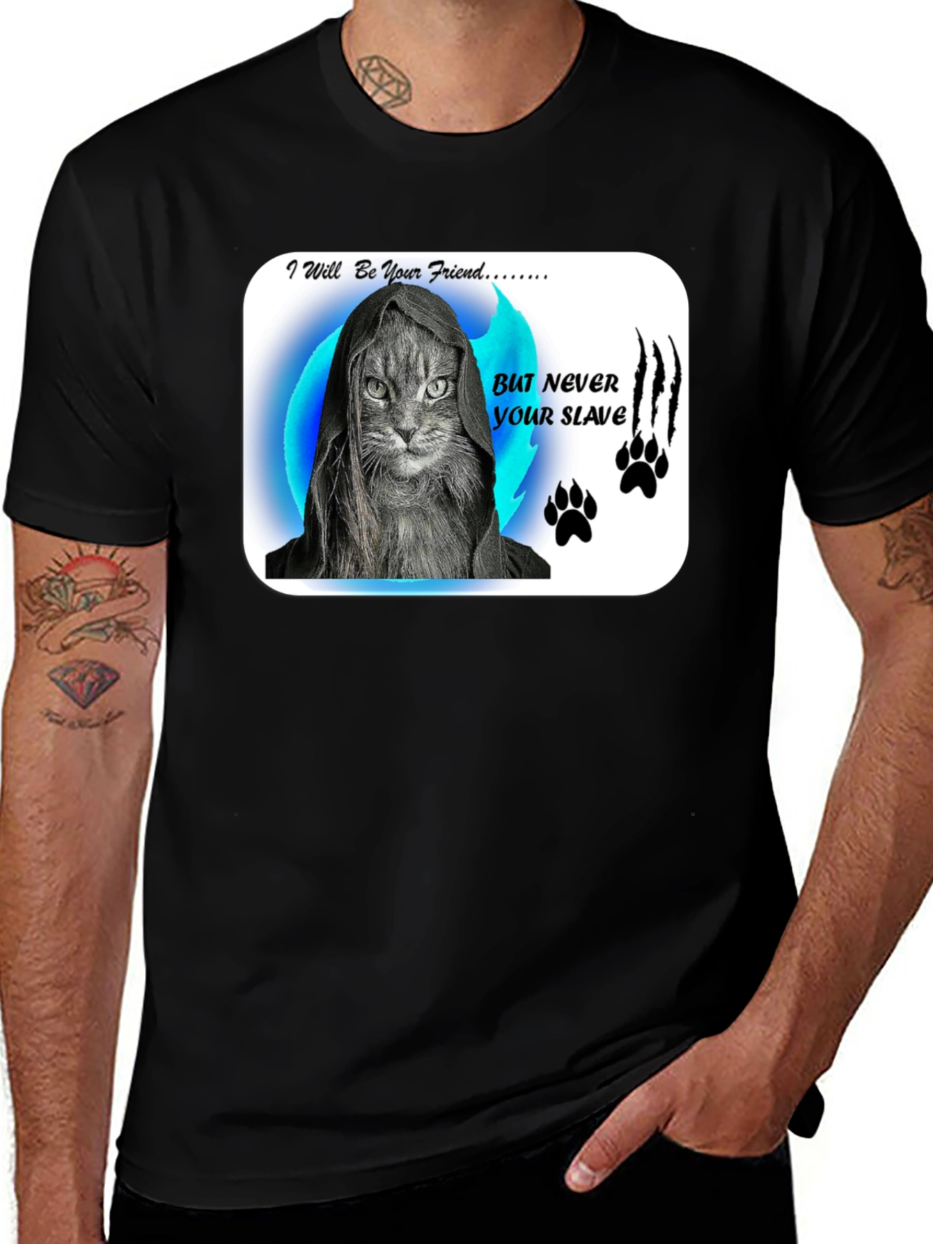 Friend Not Slave Cat T-Shirt