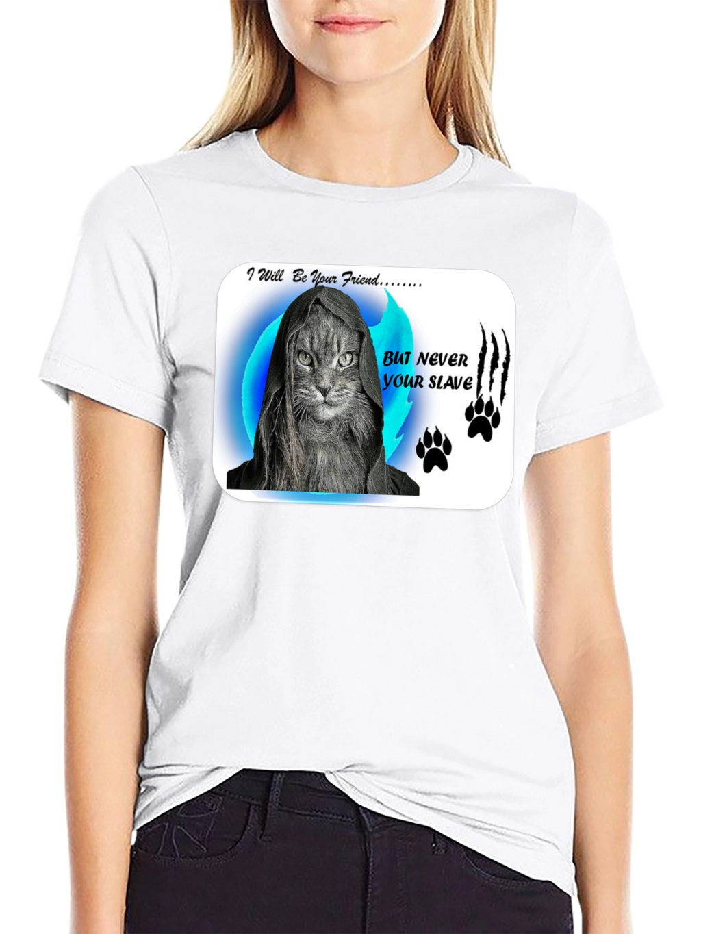 Friend Not Slave Cat T-Shirt
