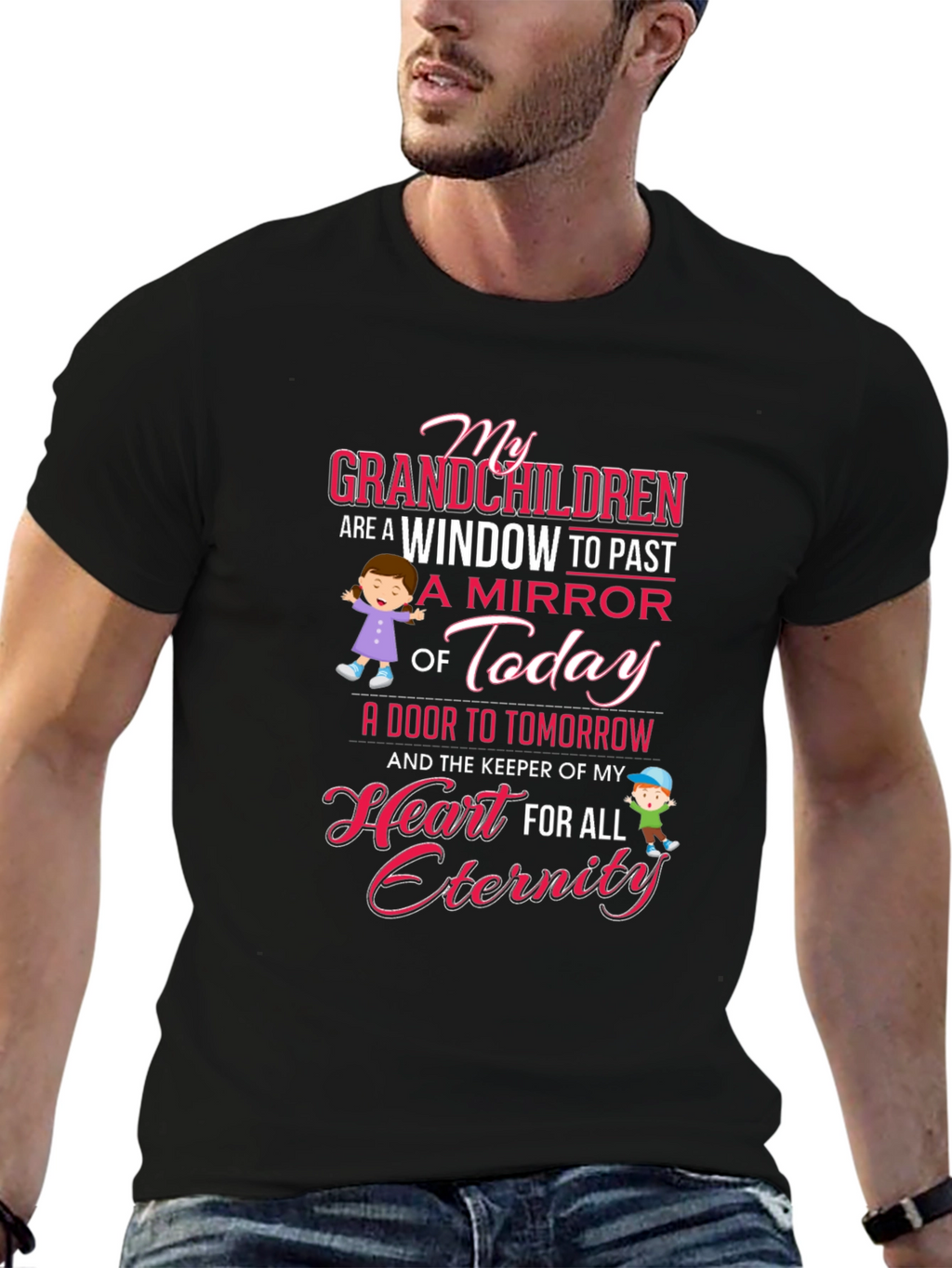 My Grandchildren T-Shirt - Heart Eternity Tee