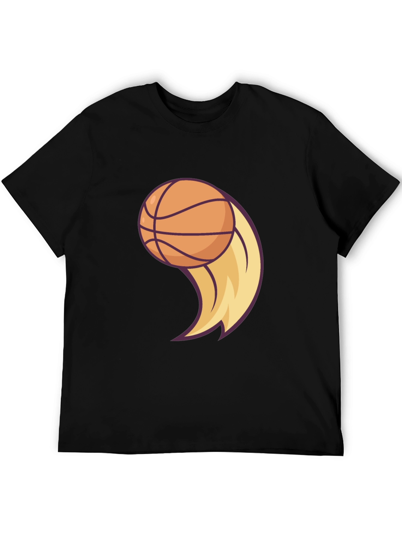 Basketball Flame Graphic Tee - Cool Sportswear