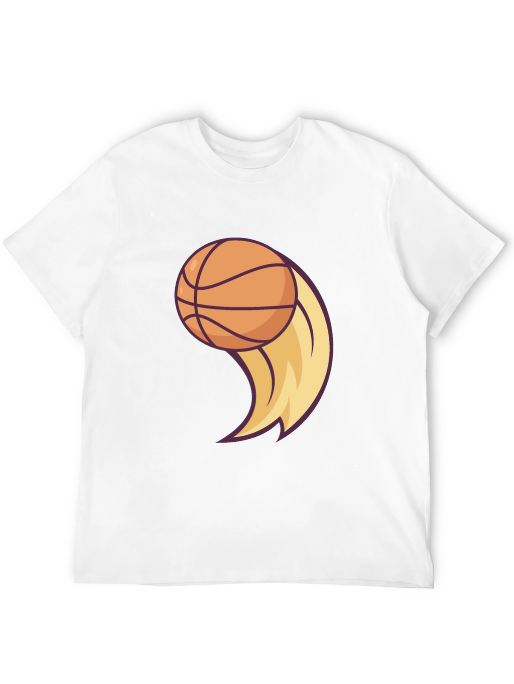 Basketball Flame Graphic Tee - Cool Sportswear
