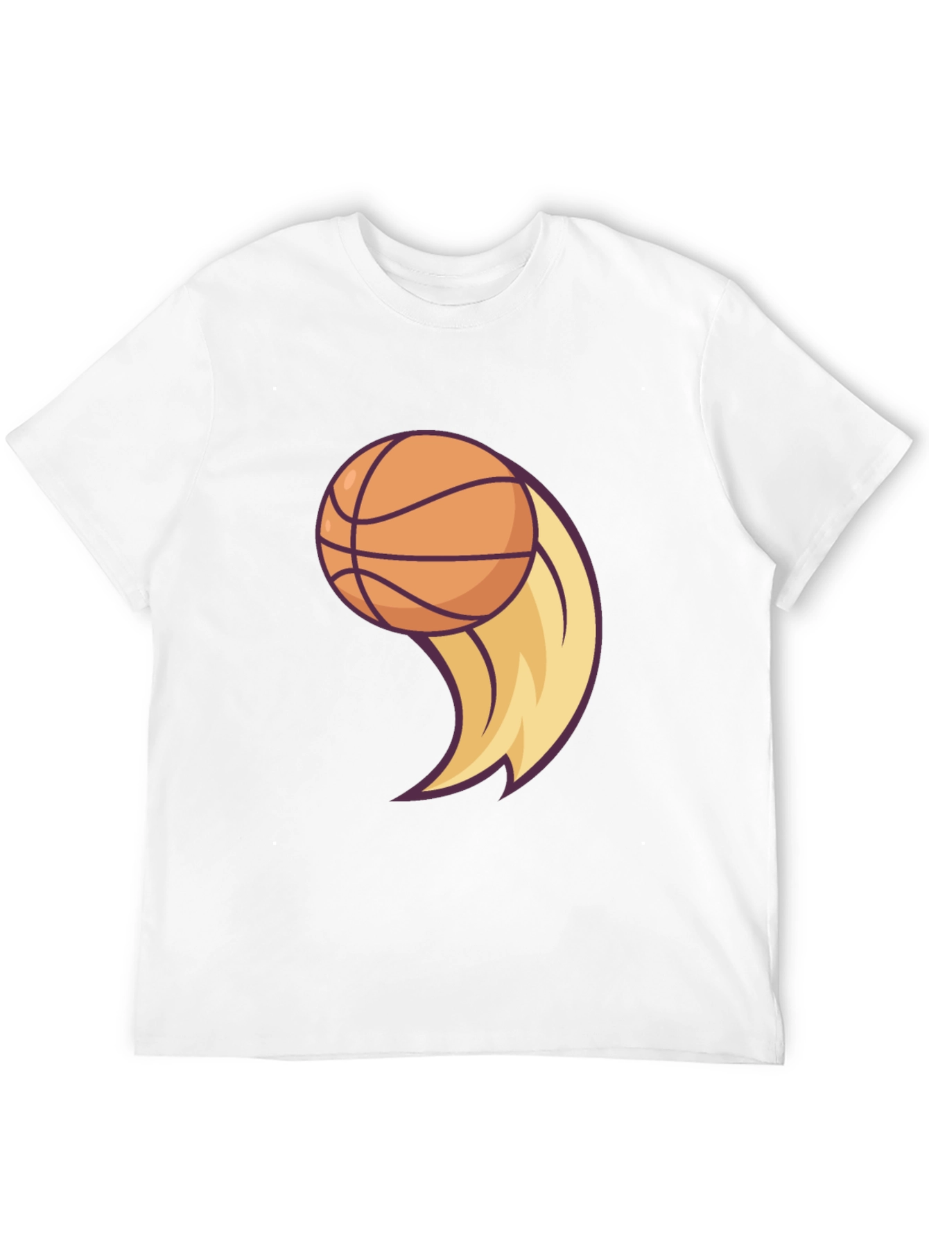 Basketball Flame Graphic Tee - Cool Sportswear