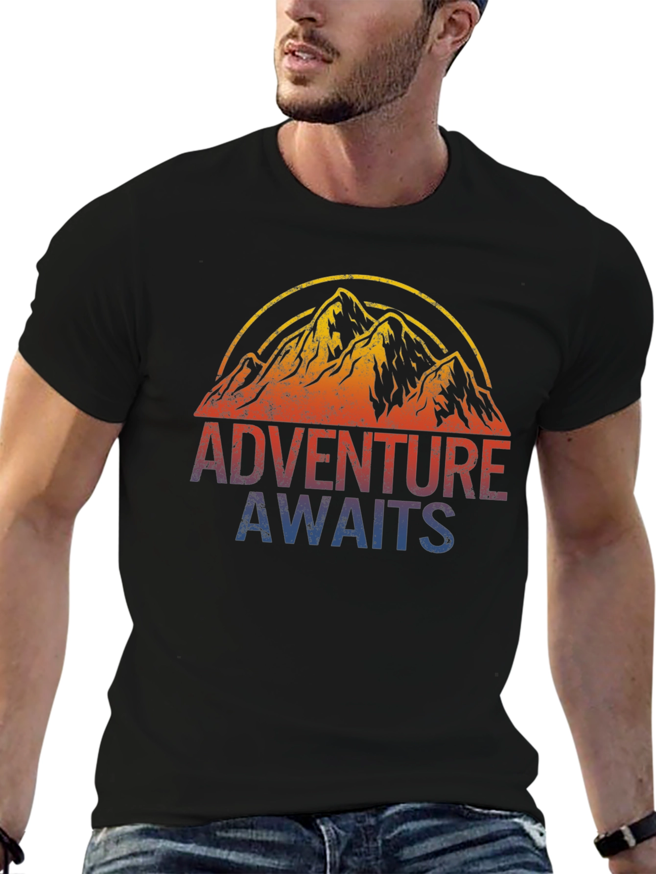 Adventure Awaits Graphic Tee - Mountain Design