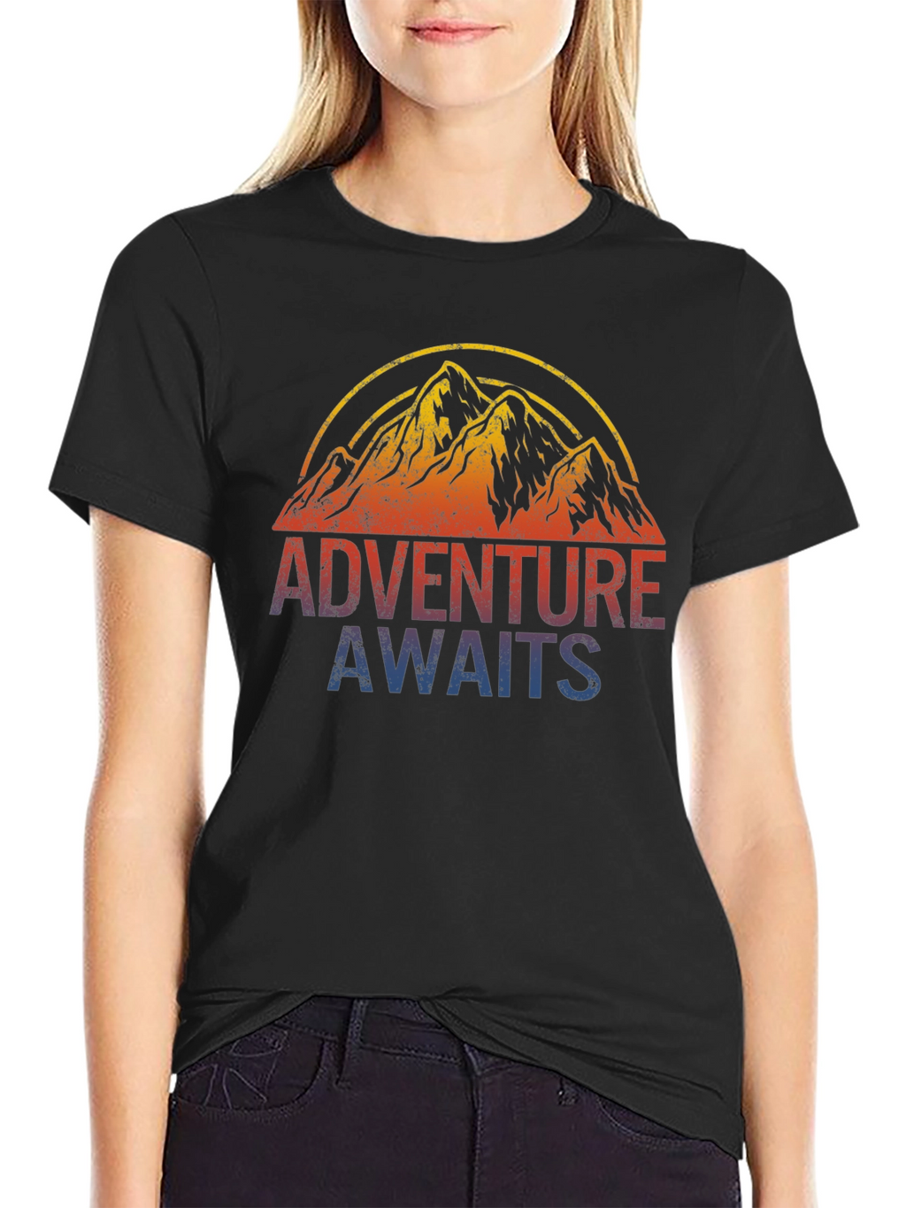 Adventure Awaits Graphic Tee - Mountain Design