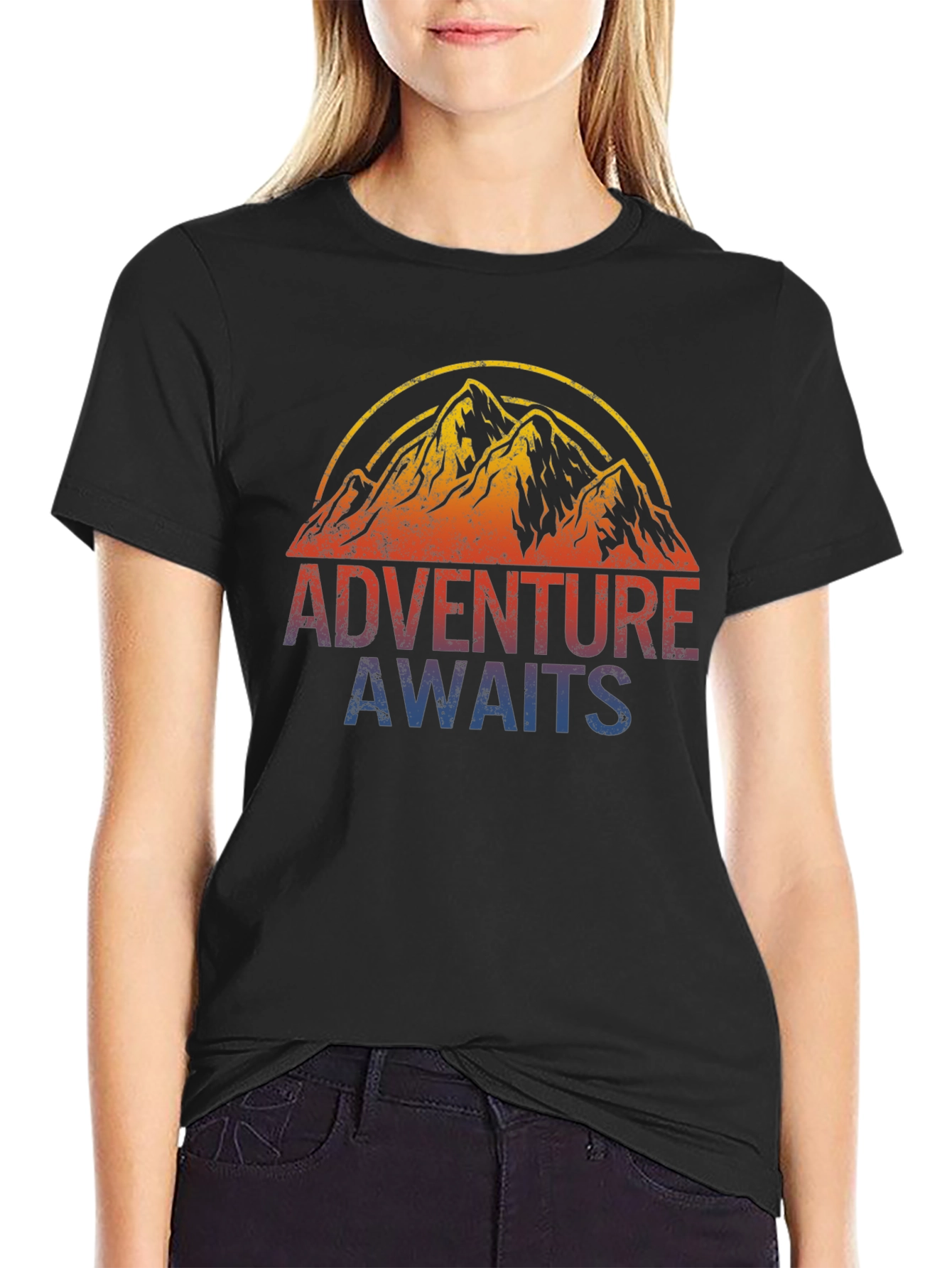 Adventure Awaits Graphic Tee - Mountain Design