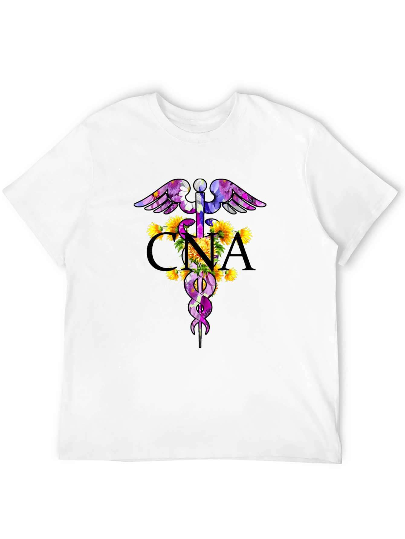 Floral CNA Caduceus T-Shirt