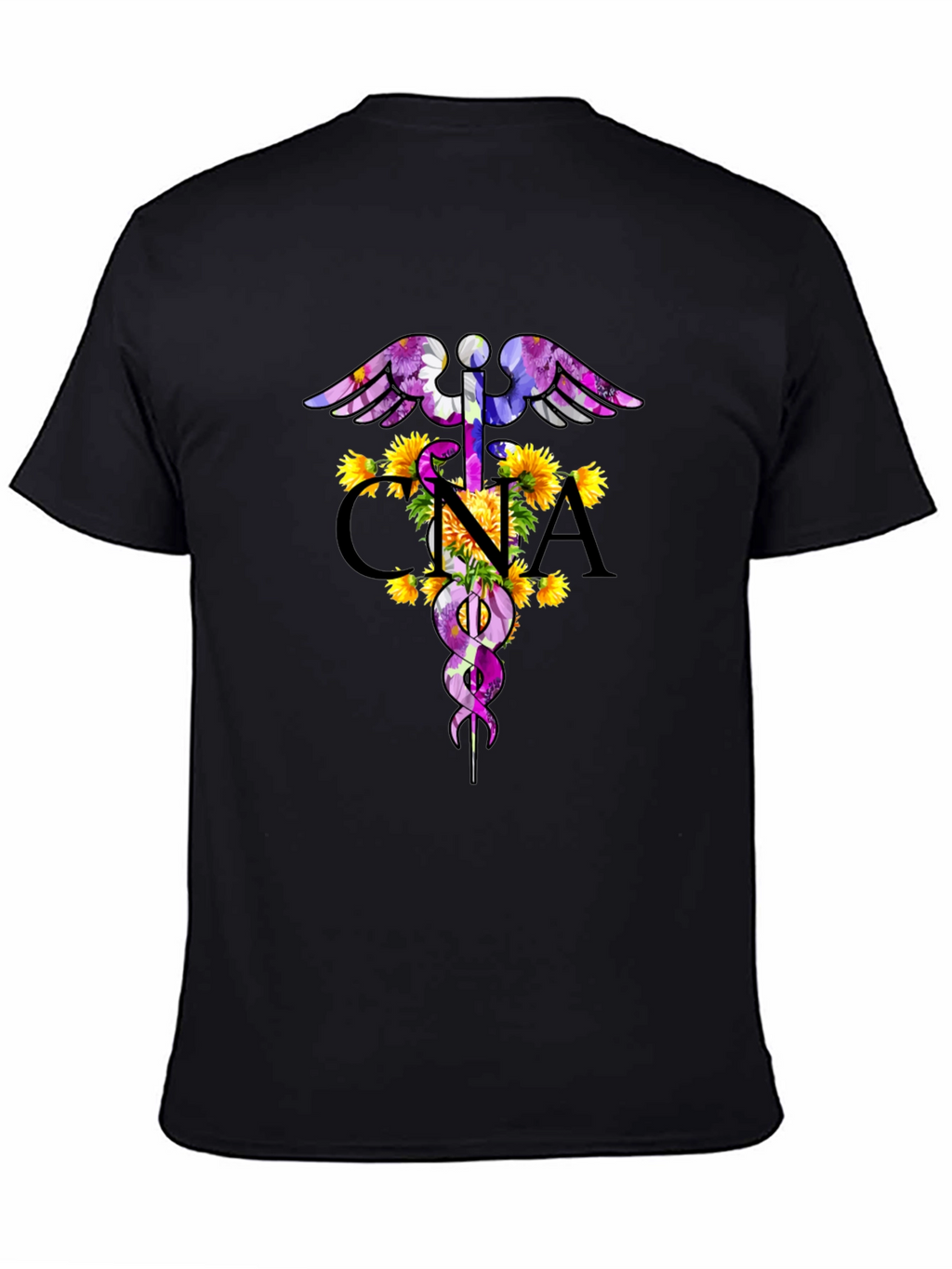 Floral CNA Caduceus T-Shirt