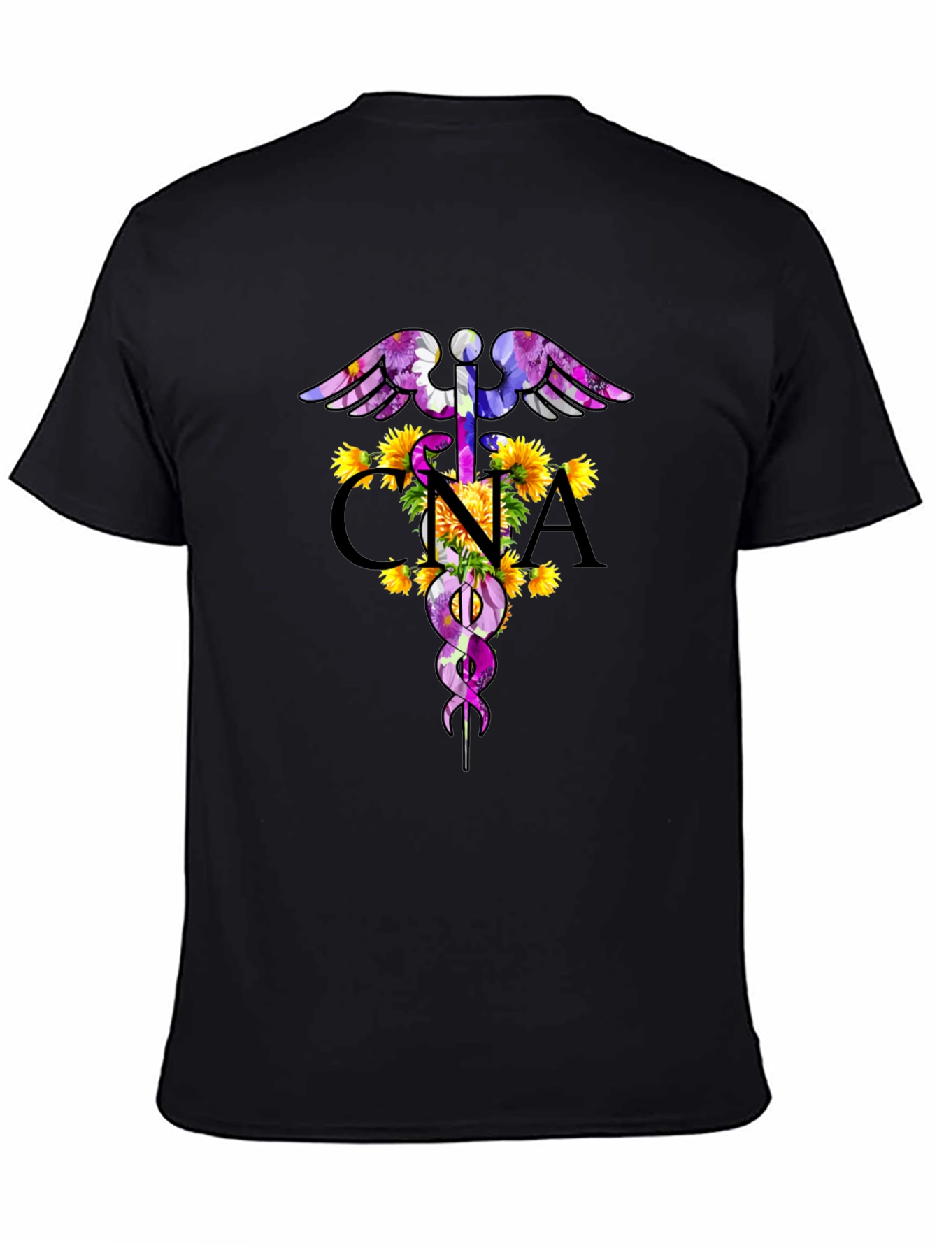 Floral CNA Caduceus T-Shirt